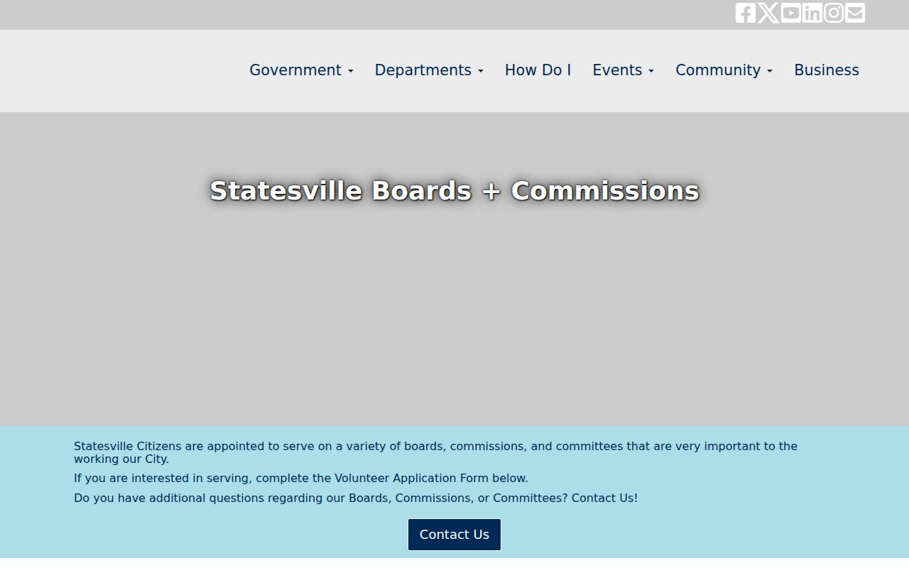 Statesville neighbor lookup civic context on the city boards and commissions page